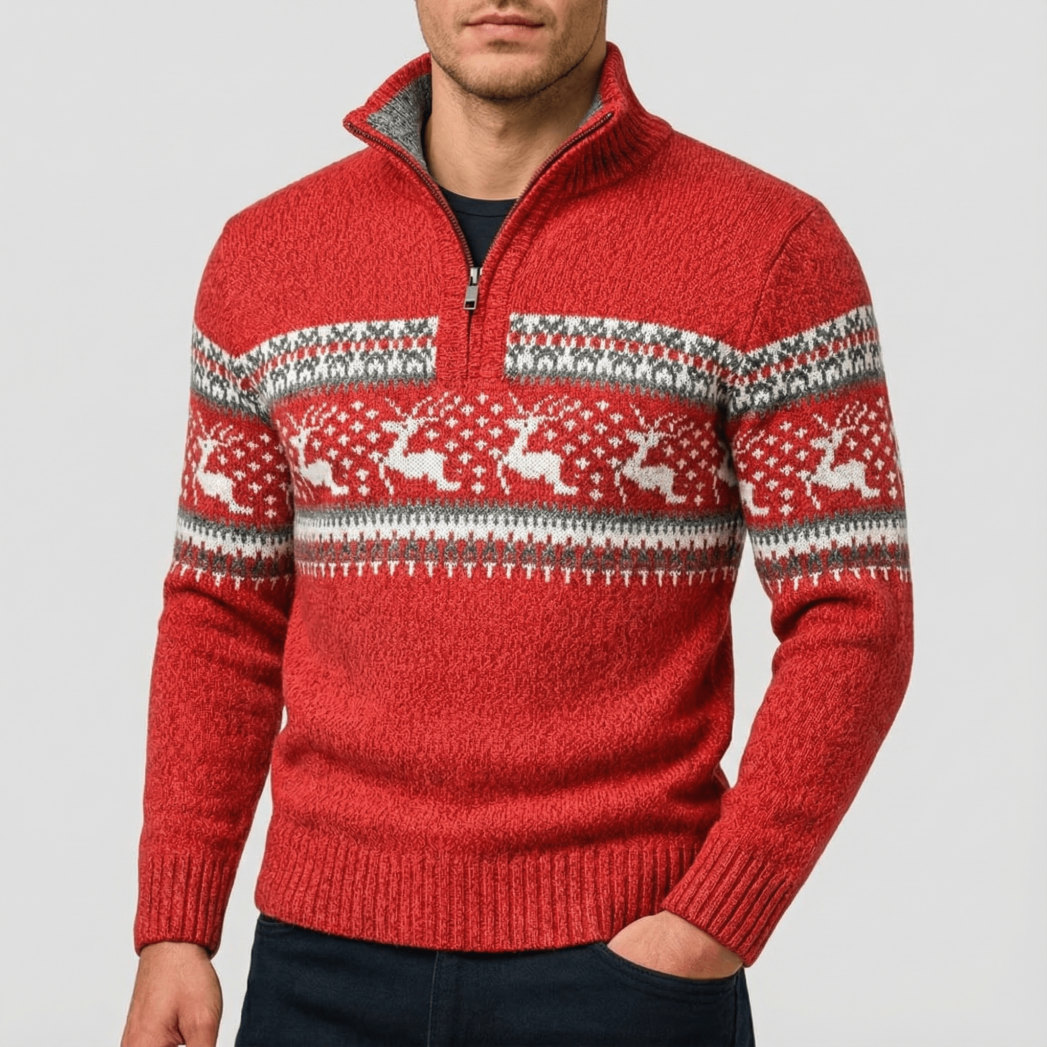 Bryson | Fair Isle Half - Zip Sweater - Rob Stevenson