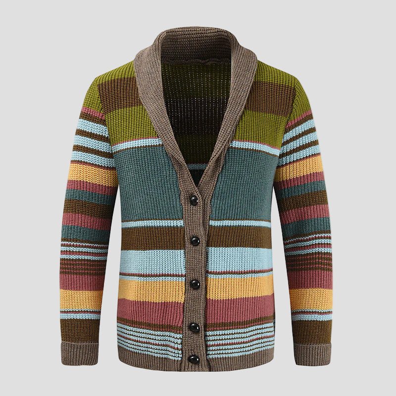 Owen | Colored Men's Knitted Cardigan - Rob Stevenson