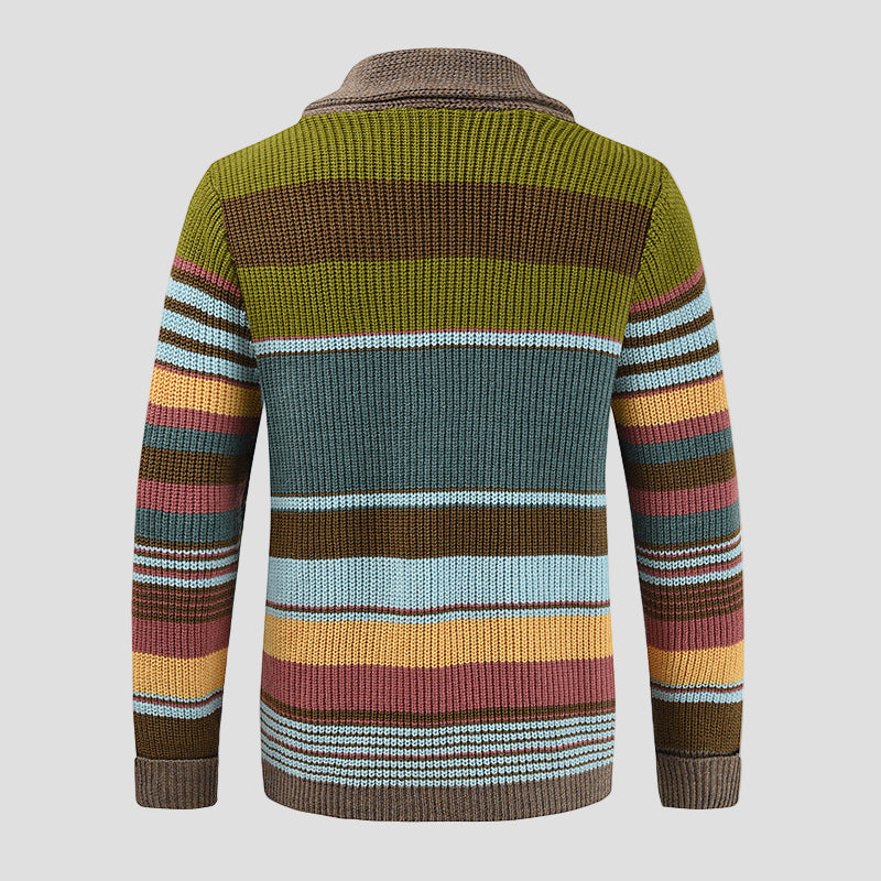 Nathan | Colorblock Sweater Knit Cardigan