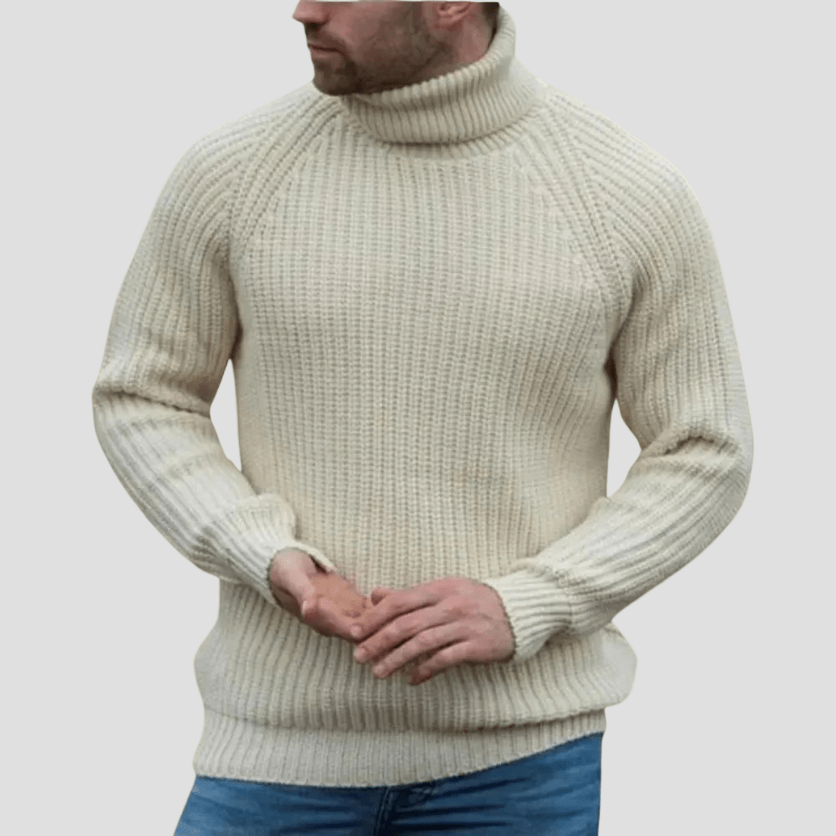 Ethan | Chunky Wool Turtleneck Sweater - Rob Stevenson