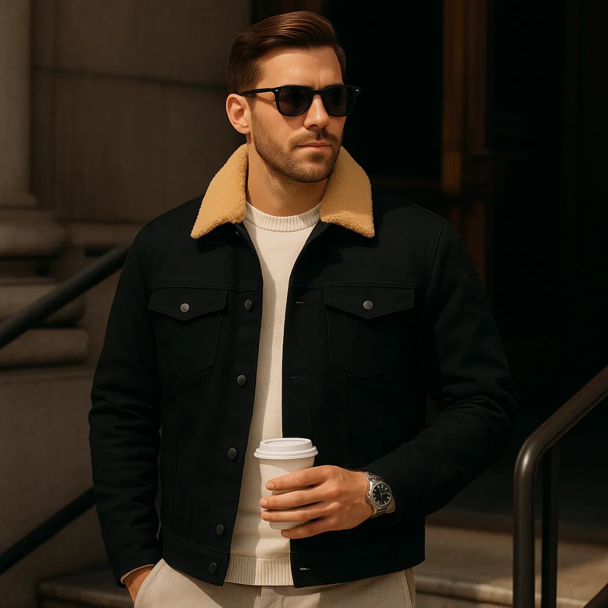 Knightsbridge | Fleece Lined Outdoor Jacket for Men - Rob Stevenson