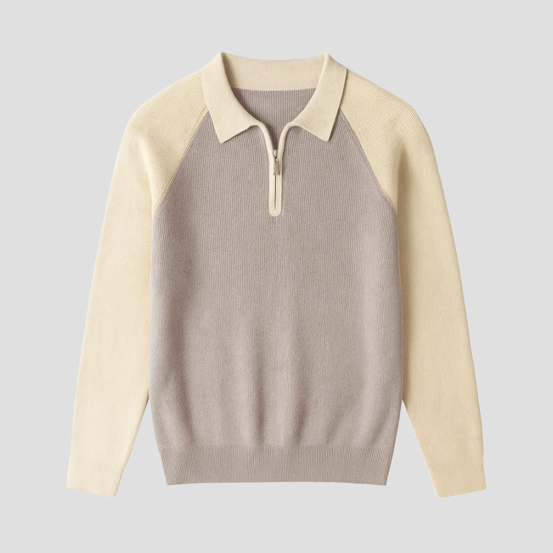 Sebastian | Two-Tone Polo Jumper