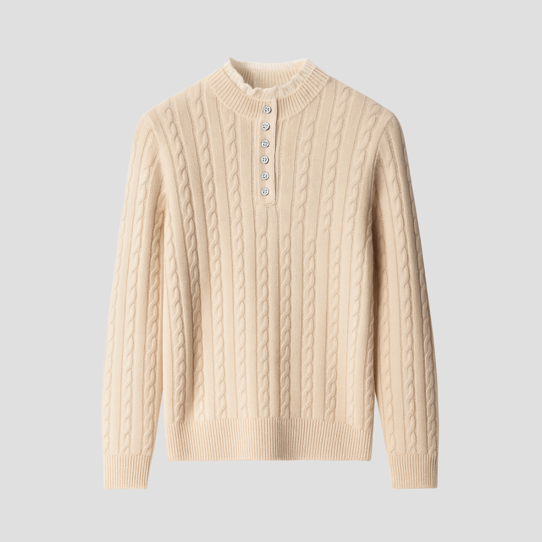 Theodore | Cable Knit Button Sweater