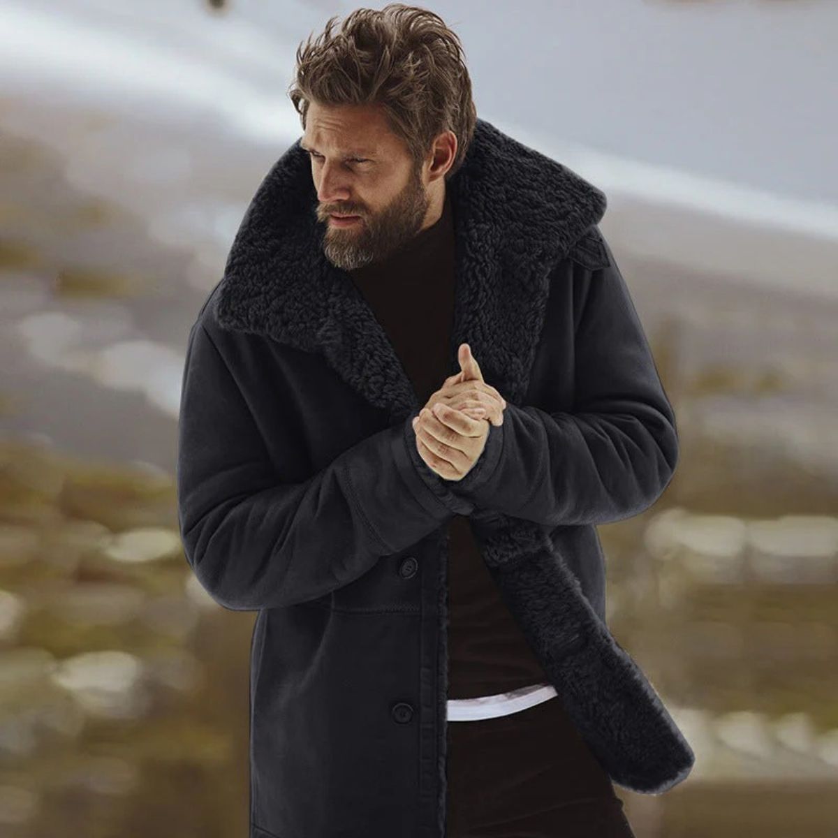 Lucas | Shearling Winter Overcoat