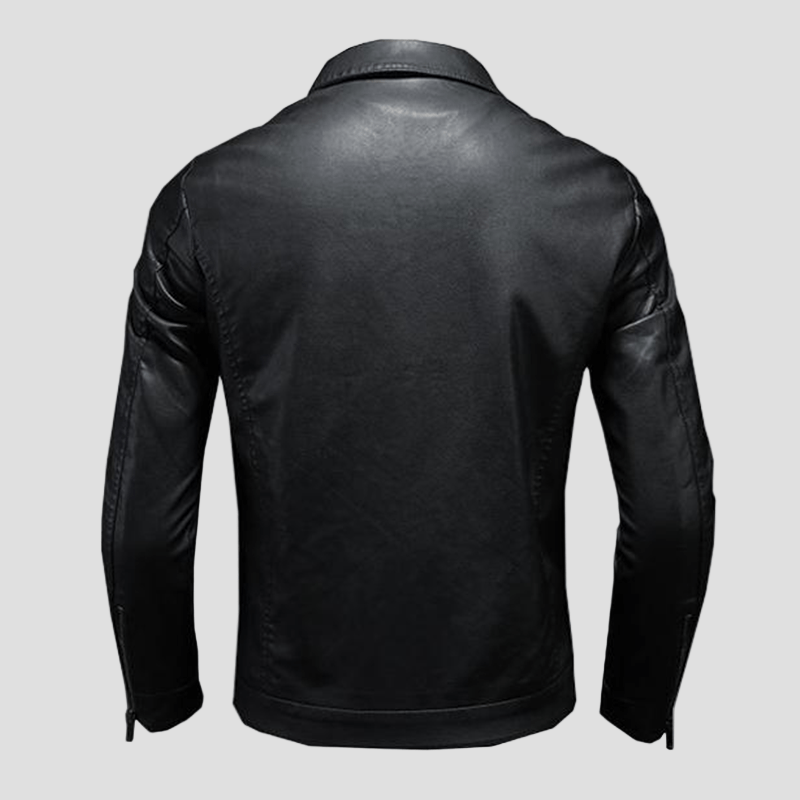 Dylan | Lapel Leather Biker Jacket - Rob Stevenson