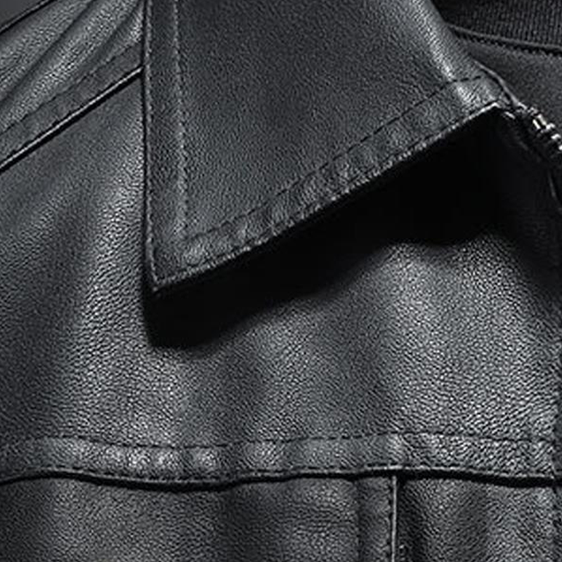 Dylan | Lapel Leather Biker Jacket