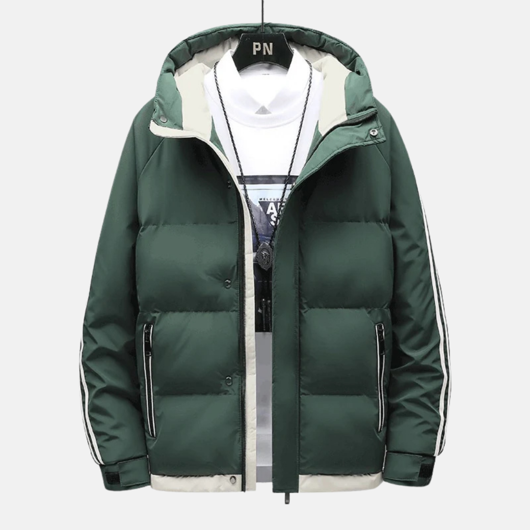 Theo | Hip-Length Quilted Puffer Winter Jacket