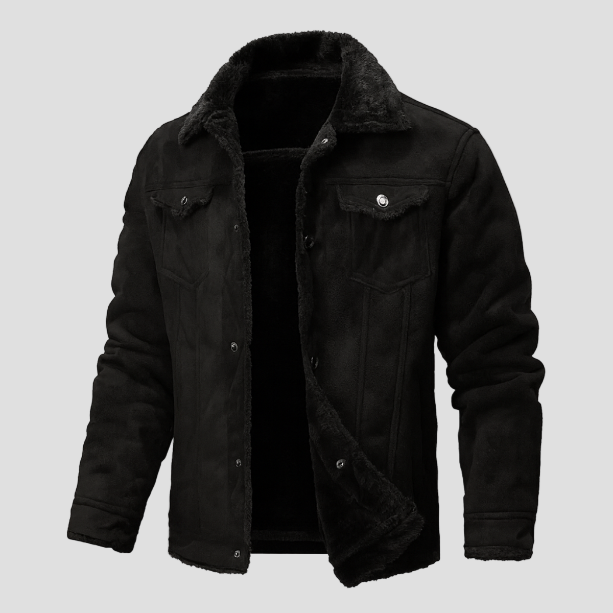 Aiden | Fleece Suede Leather Jacket