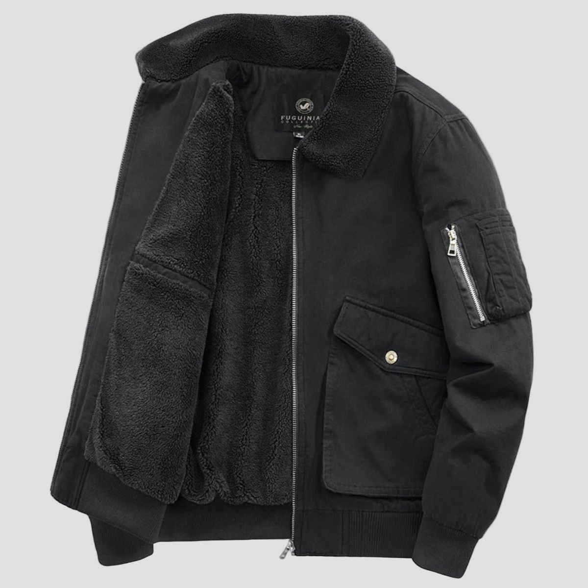 Langley | Fleece Lined Bomber Jacket for Men - Rob Stevenson