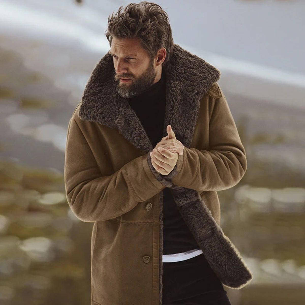 Lucas | Shearling Winter Overcoat
