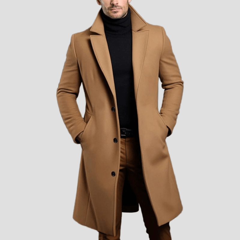 Caleb | Classic Lapel Overcoat in Long Fit - Rob Stevenson