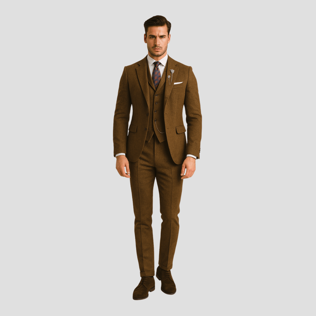 Carter | Tweed Herringbone 3 - Piece Suit - Rob Stevenson