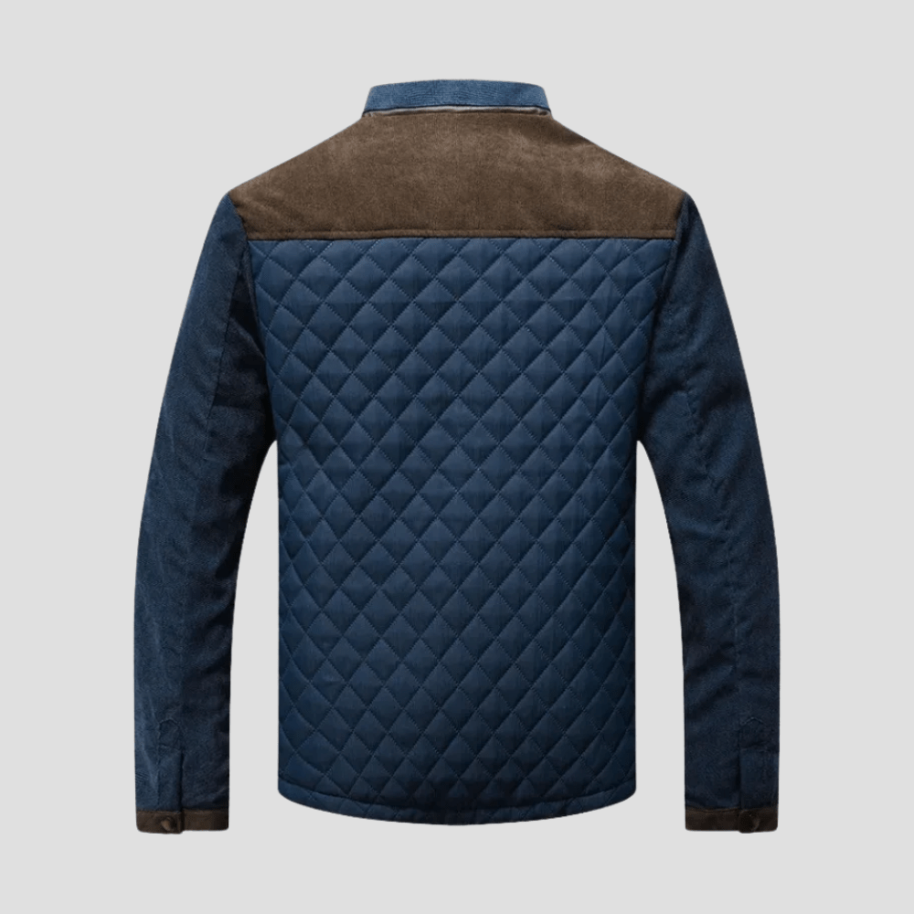 Logan | Men's Quilted Suede - Trim Winter Jacket - Rob Stevenson