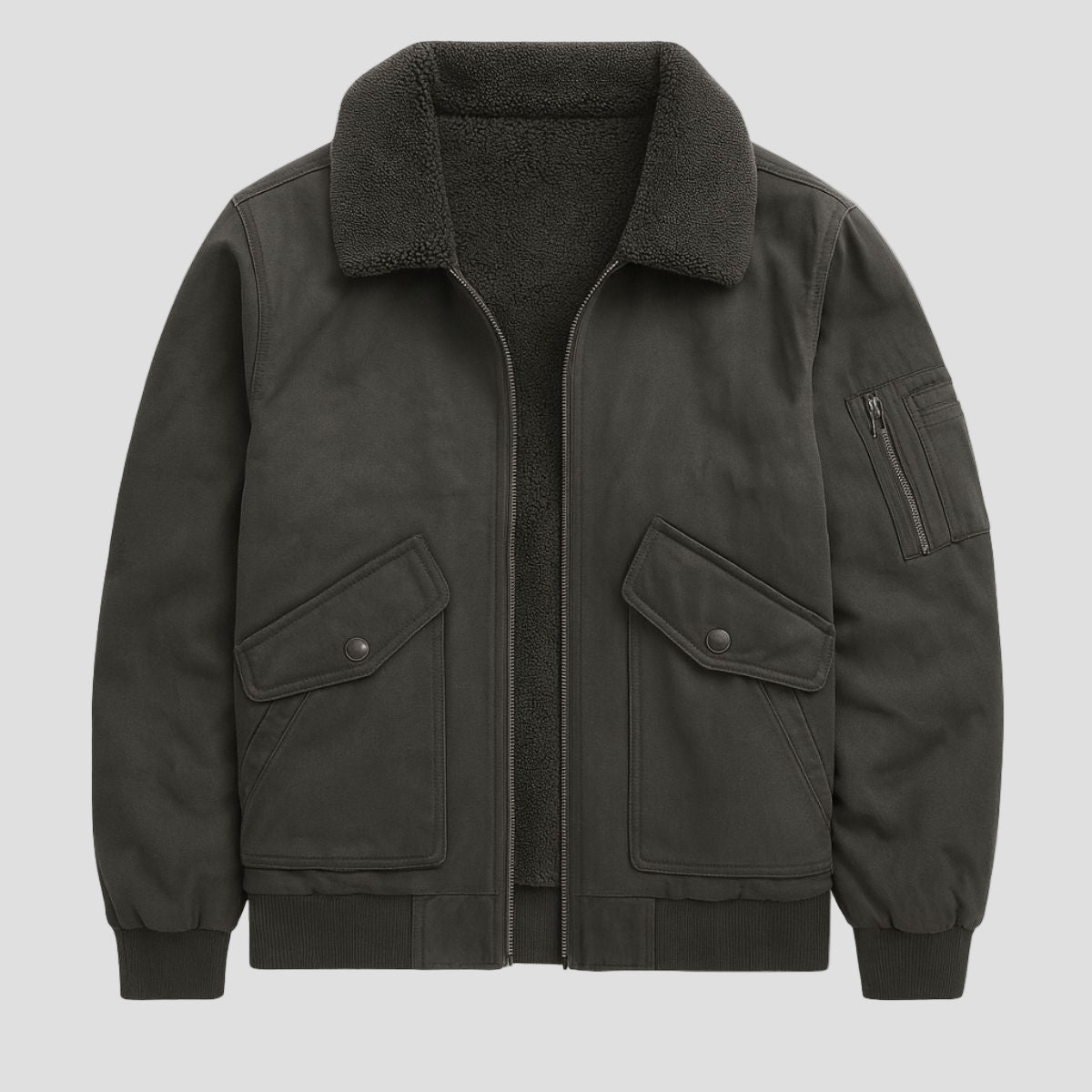 Langley | Fleece Lined Bomber Jacket for Men - Rob Stevenson