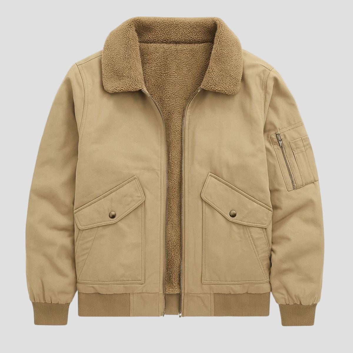 Langley | Fleece Lined Bomber Jacket for Men - Rob Stevenson