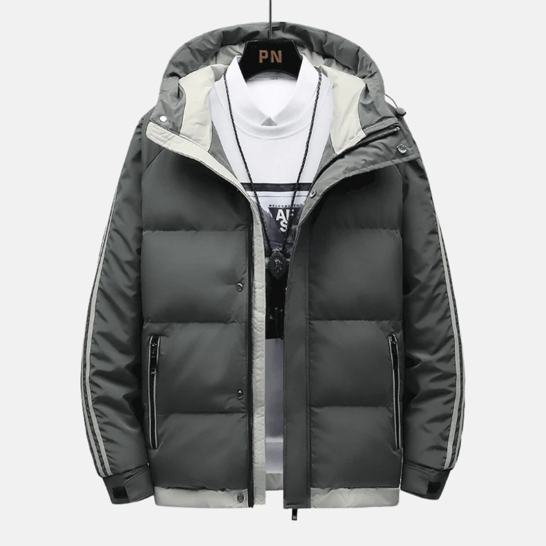 Theo | Hip-Length Quilted Puffer Winter Jacket