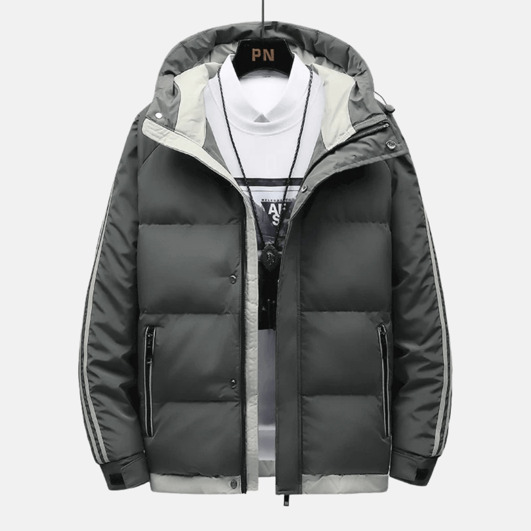 Theo | Hip - Length Quilted Puffer Winter Jacket - Rob Stevenson