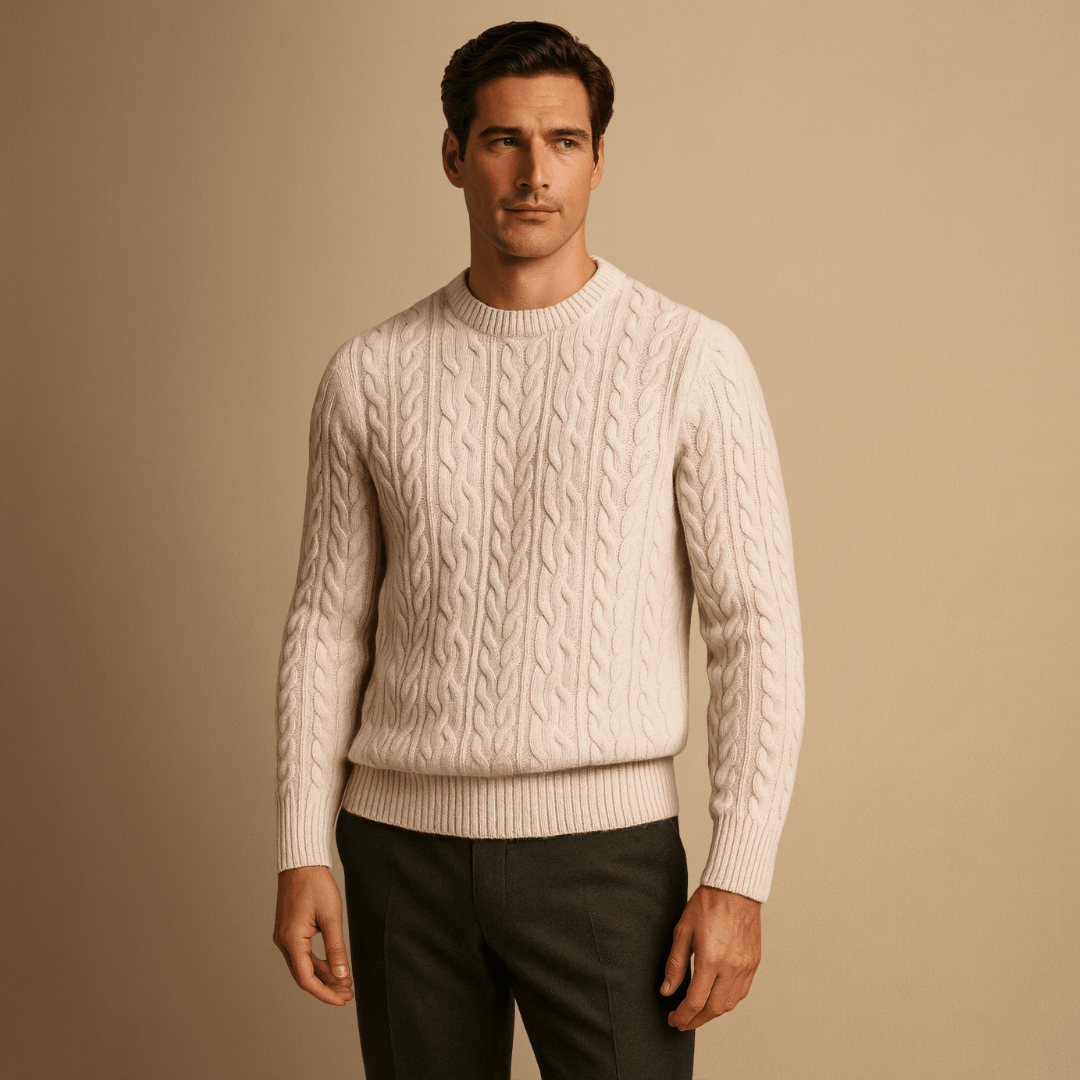 Julian | Wool Cable Knit Jumper - Rob Stevenson