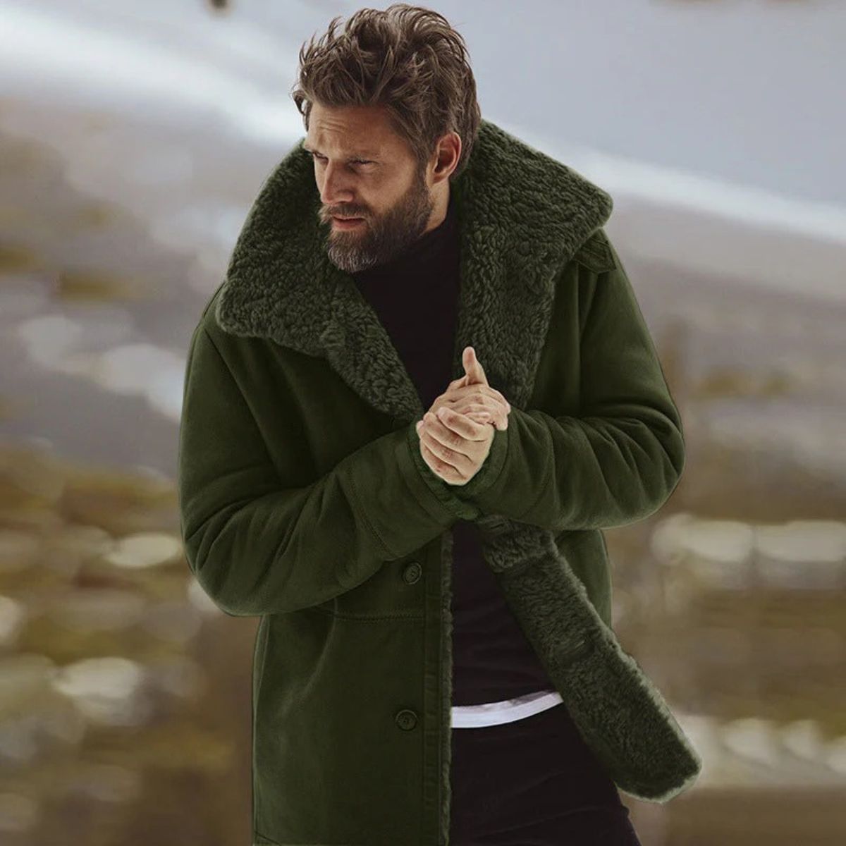 Lucas | Shearling Winter Overcoat
