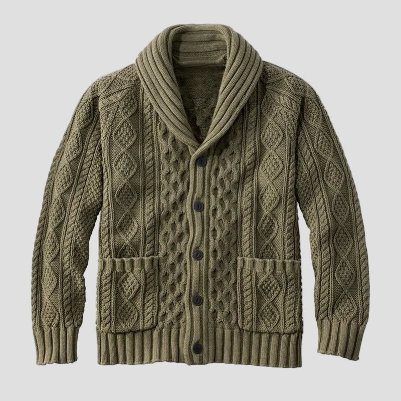 Noah | Knitted Jacquard Retro Casual Cardigan - Rob Stevenson