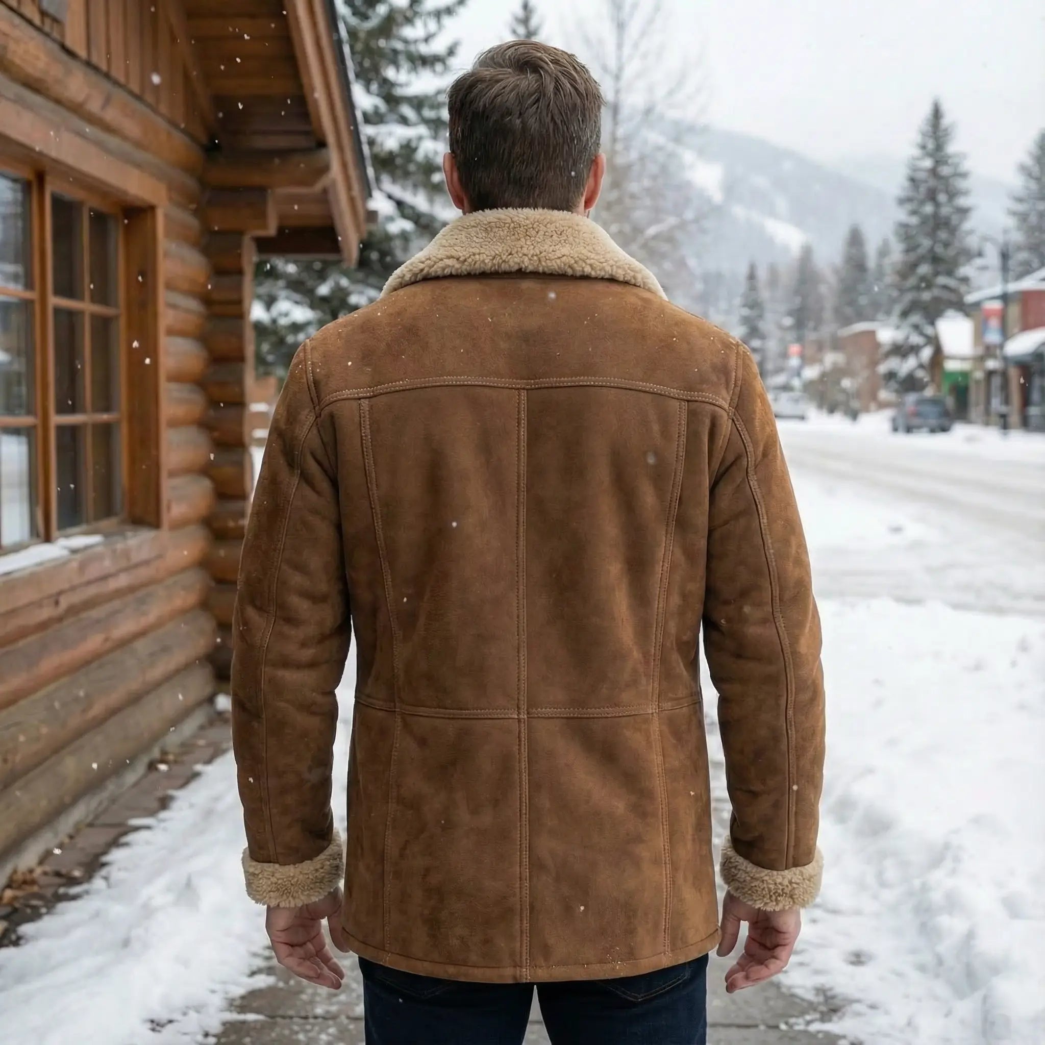 Beau | Fleece Suede Lapel Suede Single - Breasted Multi - Pocket Coat - Rob Stevenson