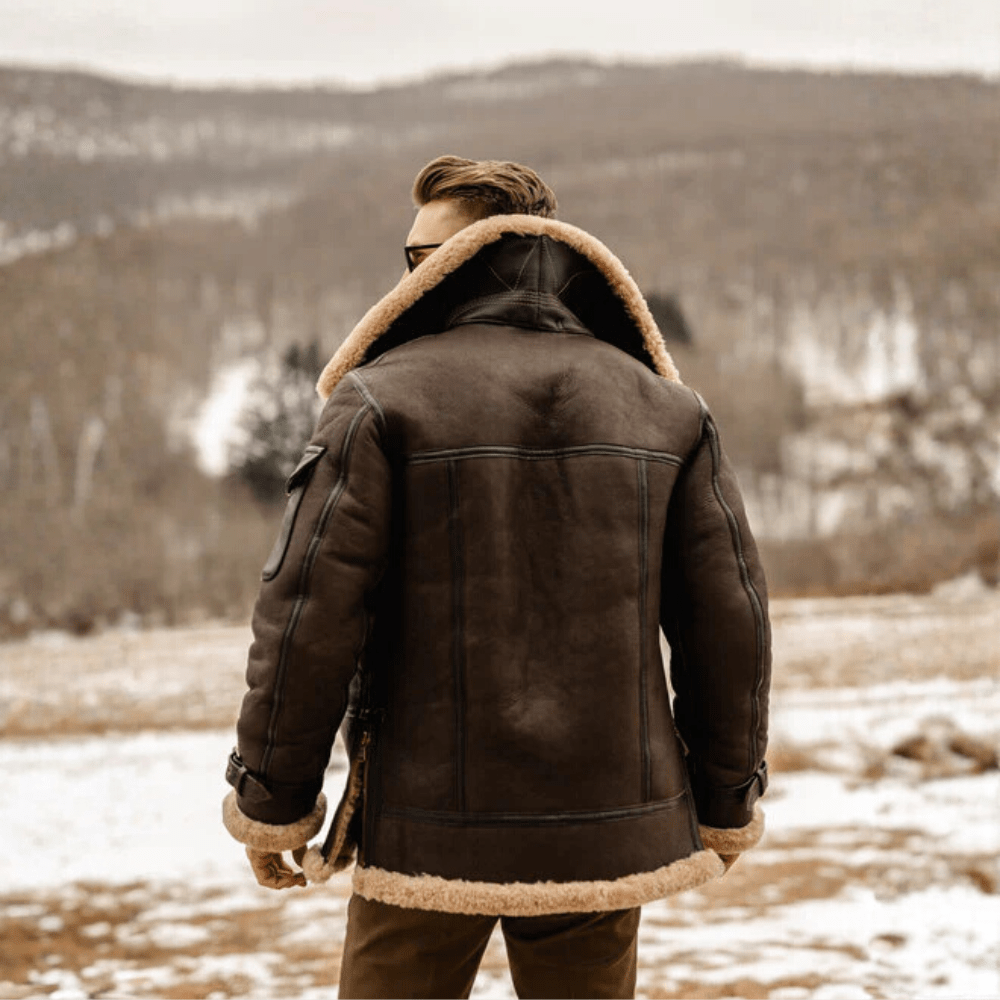 Liam | Vintage Winter Lambswool Warm Lapel Thick Coat - Rob Stevenson