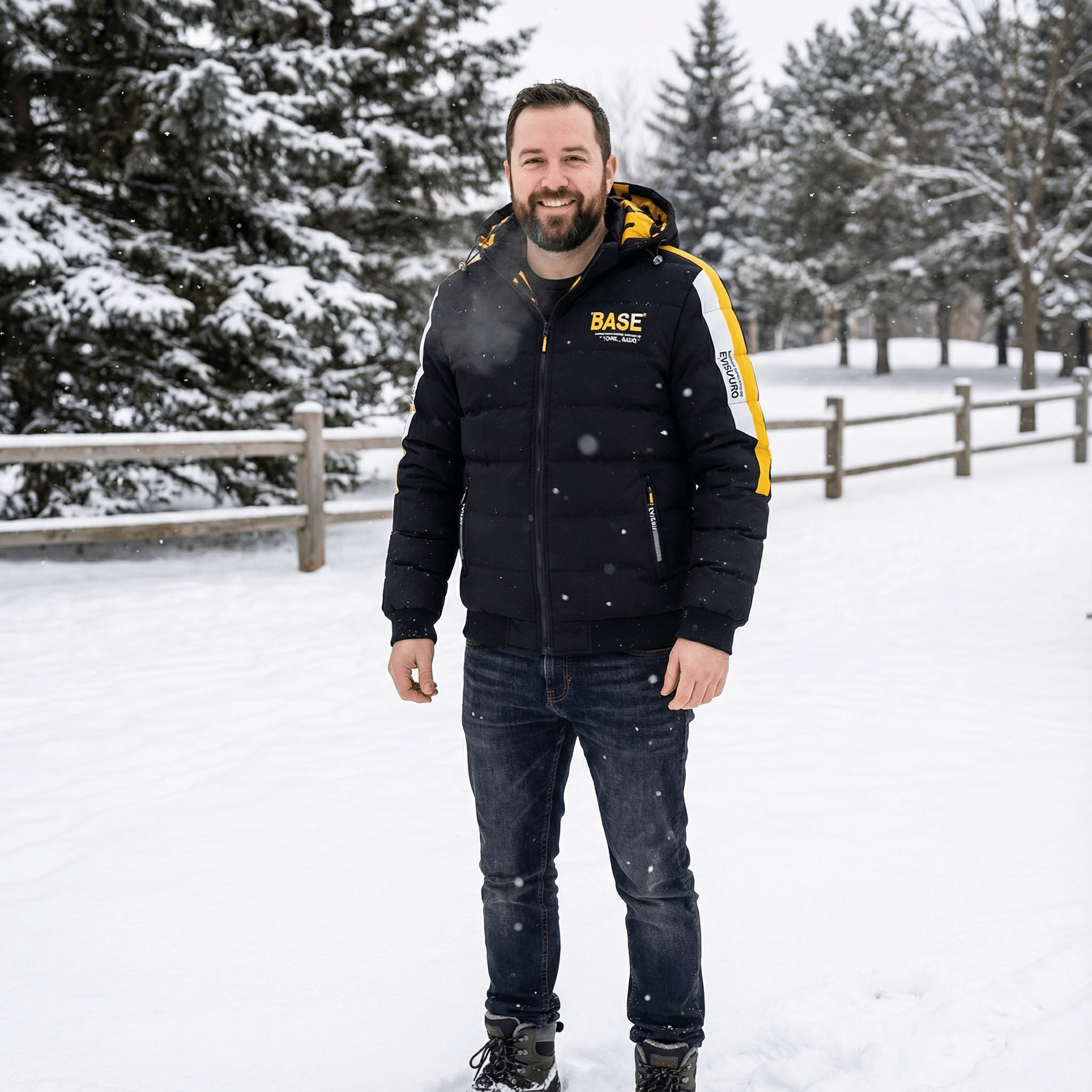 Calvin | Quilted Ribbed Hem Hooded Winter Jacket - Rob Stevenson