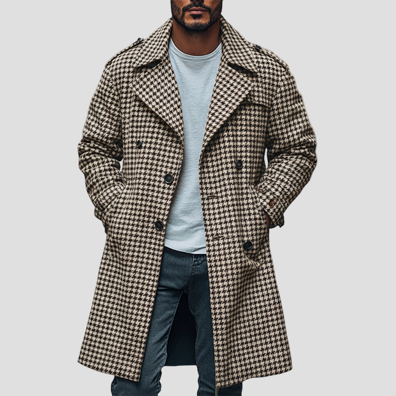 Dylan | Houndstooth Trench Coat