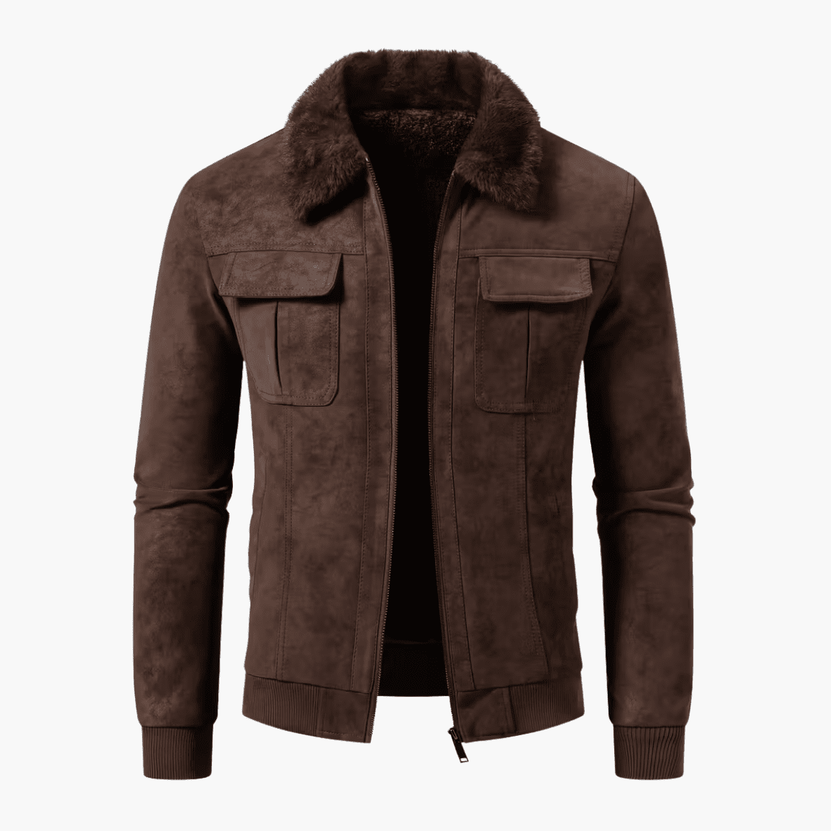Motorcycle Jacket with a Thick Fleece Collar - Rob Stevenson