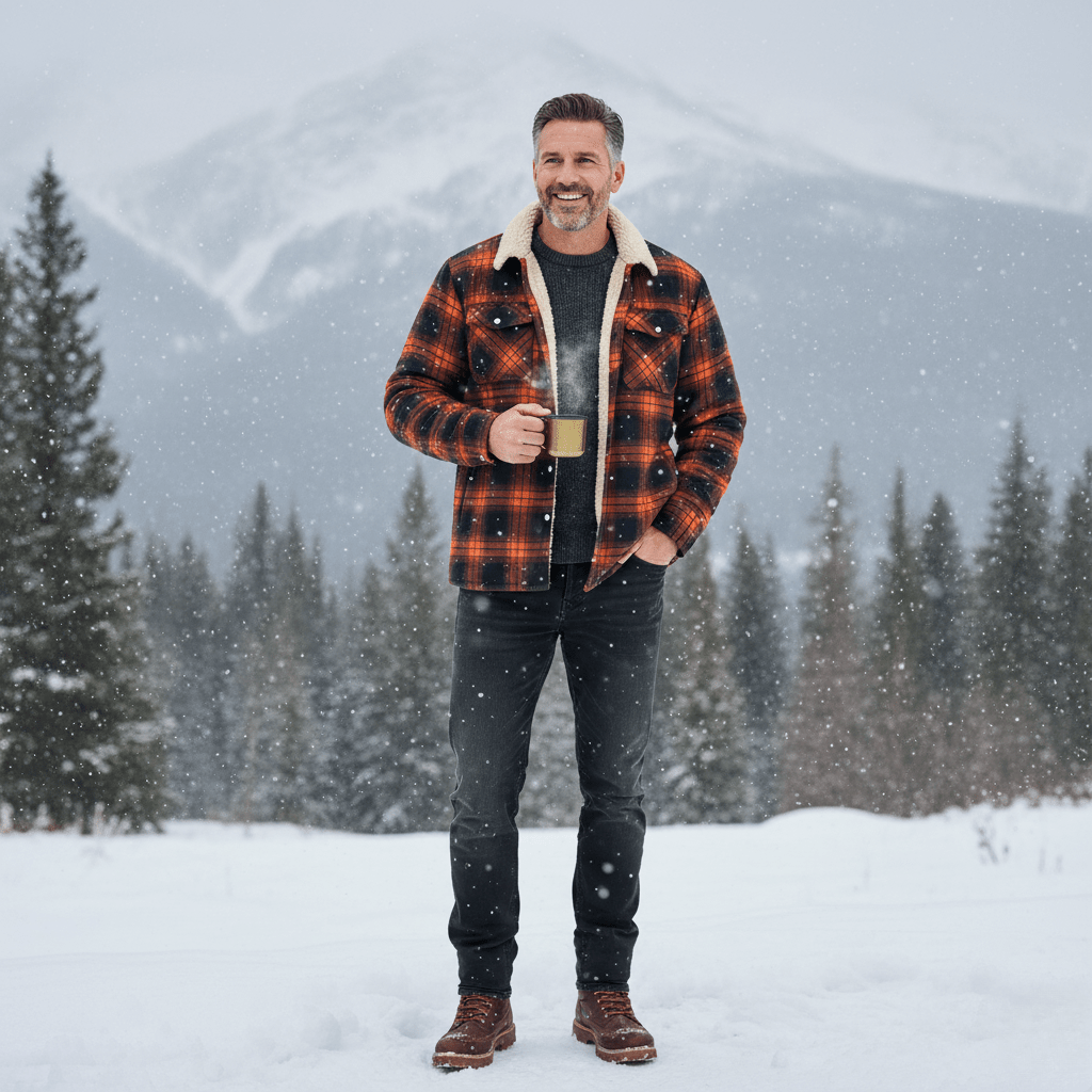 Cameron | Checkered Fleece Winter Jacket - Rob Stevenson