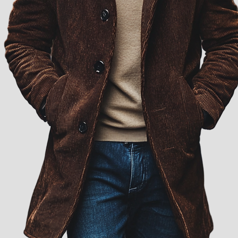 Hunter | Corduroy Mid-Length Coat