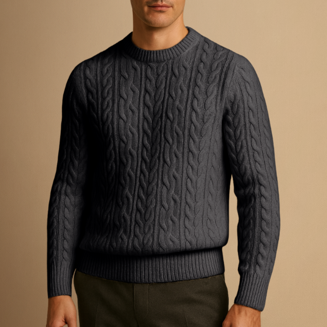 Julian | Wool Cable Knit Jumper
