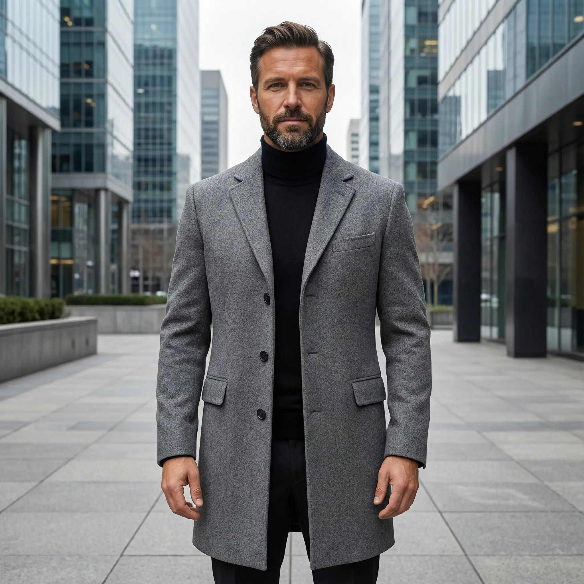 Sebastian | Men's Wool Coat - Rob Stevenson