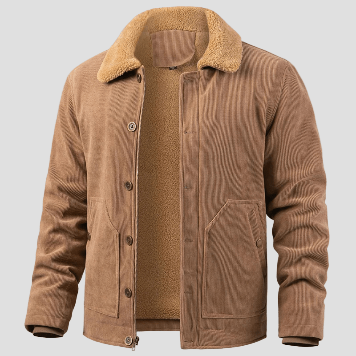 Aventino | Corduroy Sherpa Button Up Winter Jacket - Rob Stevenson