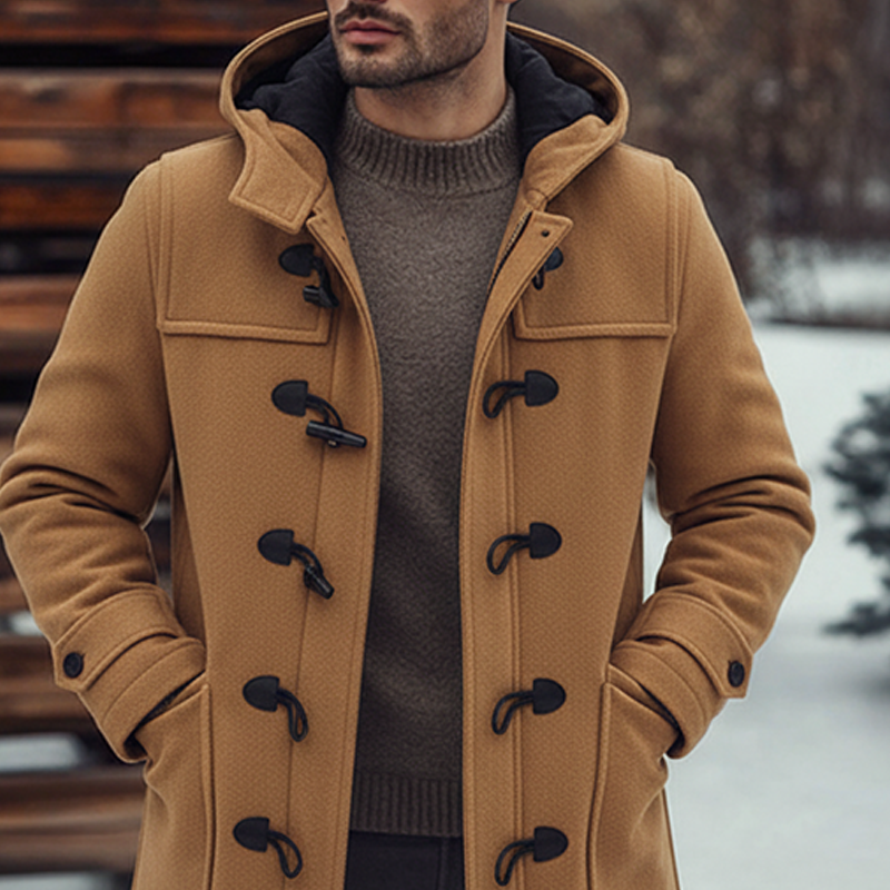 Carter | Wool Blend Hooded Coat