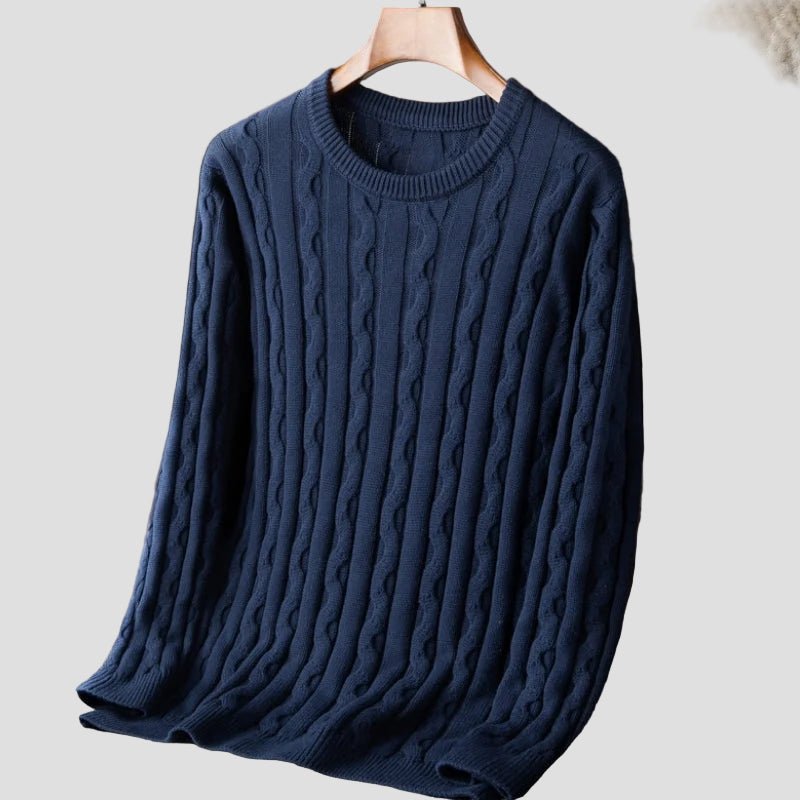 Elijah | Twist Knit Crewneck Sweater - Rob Stevenson
