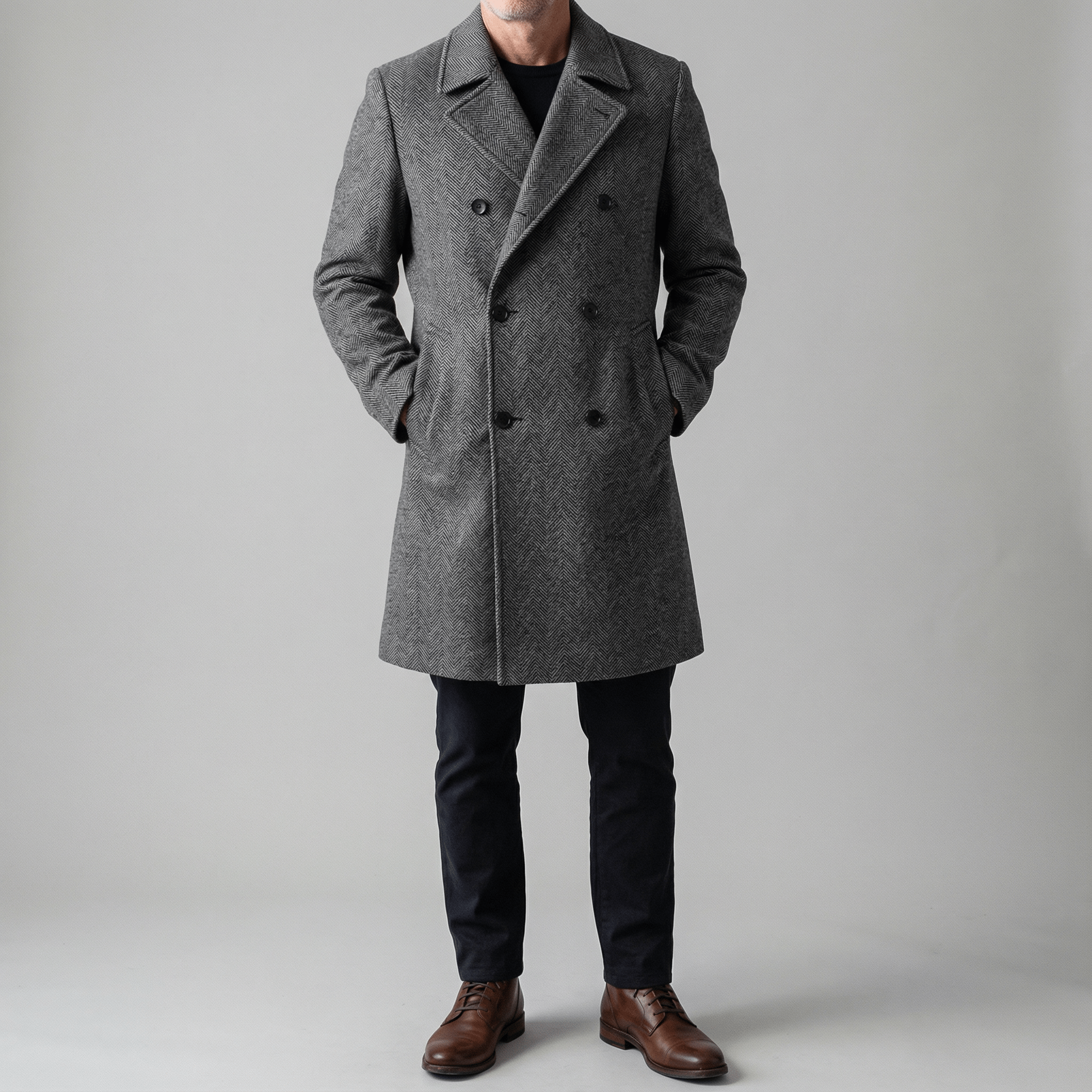 James | Herringbone Men's Coat - Rob Stevenson
