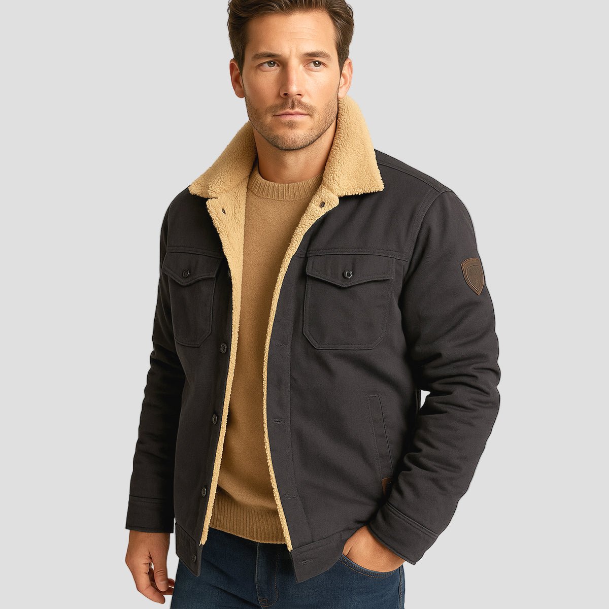 Mayfair | Warm Fleece Lined Winter Coat for Men - Rob Stevenson