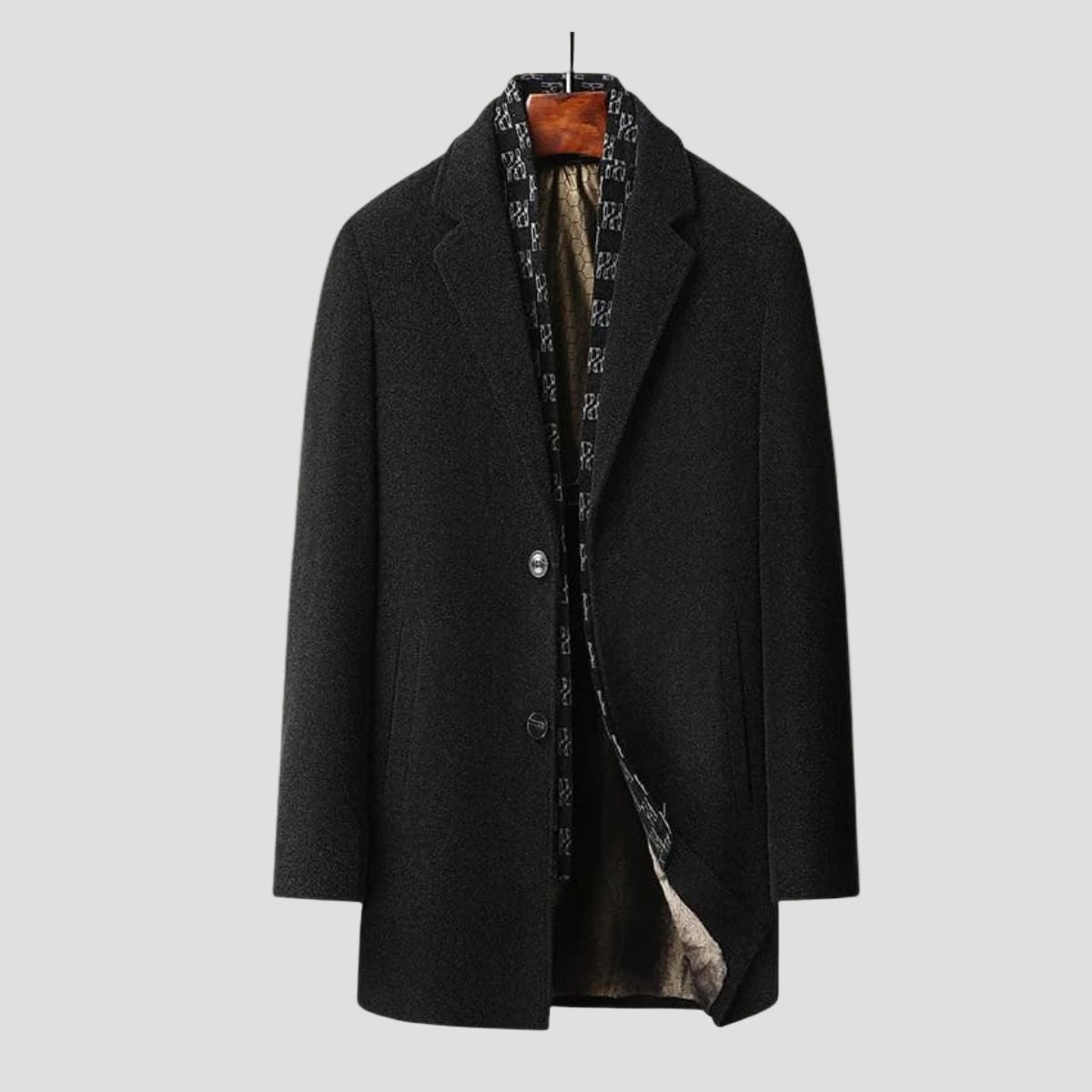 Ortigia | Wool Blend Business Long Coat for Men - Rob Stevenson