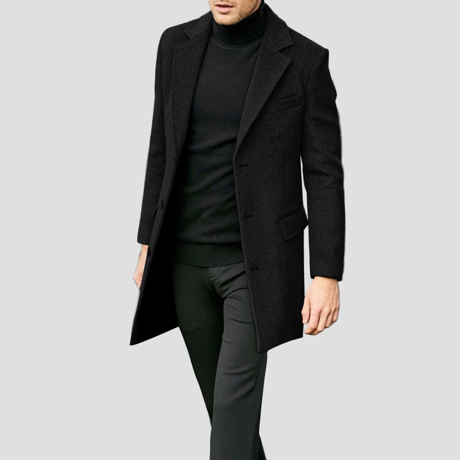 Thomas | Men's Single-Breasted Notch Lapel Coat