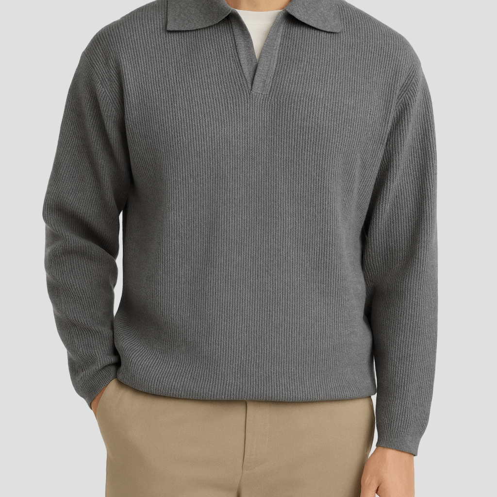Wyatt | Folded Collar Knit Sweater