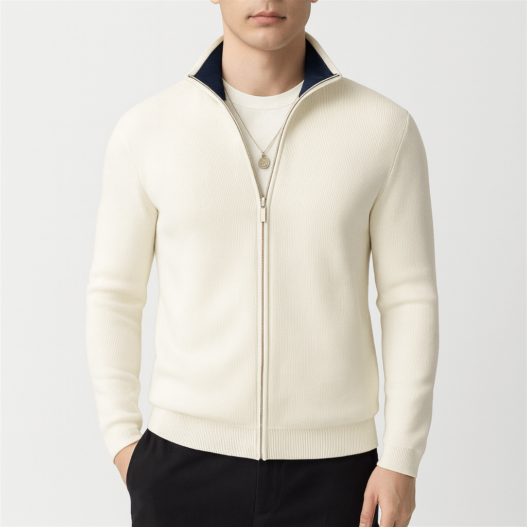 Mason | Cozy Knitted Zip Sweater