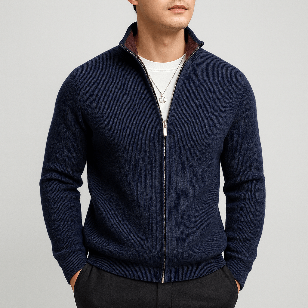 Mason | Cozy Knitted Zip Sweater - Rob Stevenson
