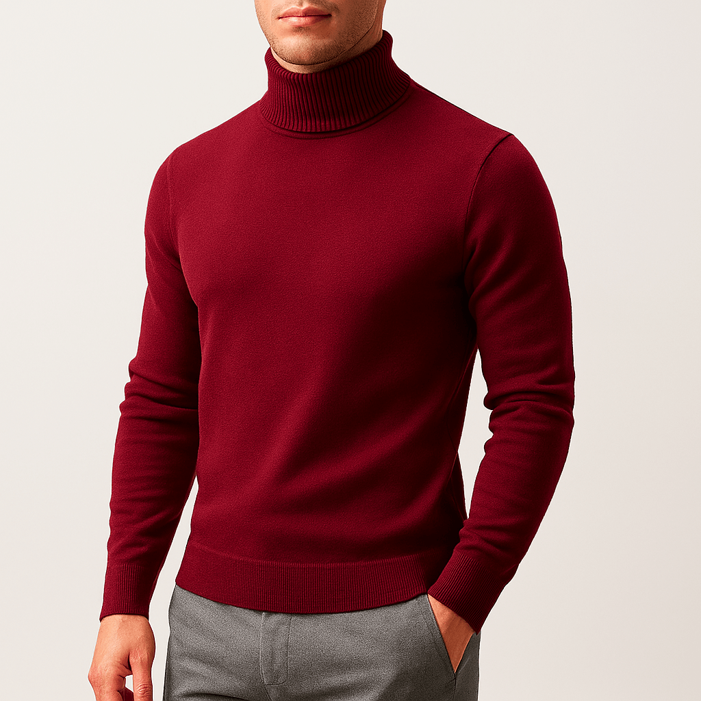 Dominic | Solid Turtleneck Sweater