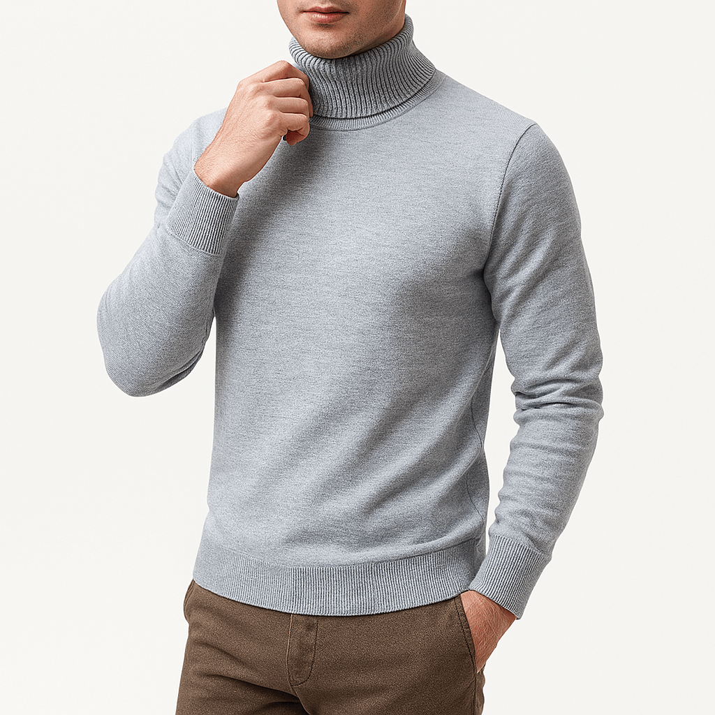 Dominic | Solid Turtleneck Sweater