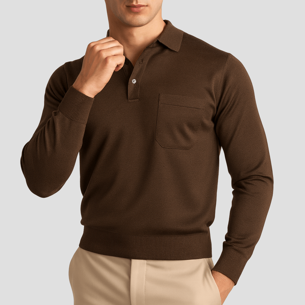 Tyler | Elegant Wool Polo Sweater - Rob Stevenson