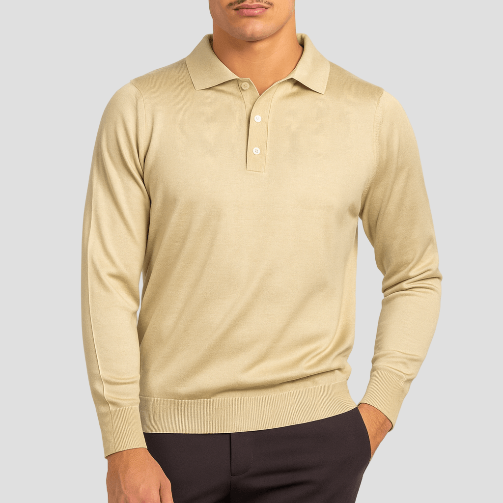 Tyler | Elegant Wool Polo Sweater