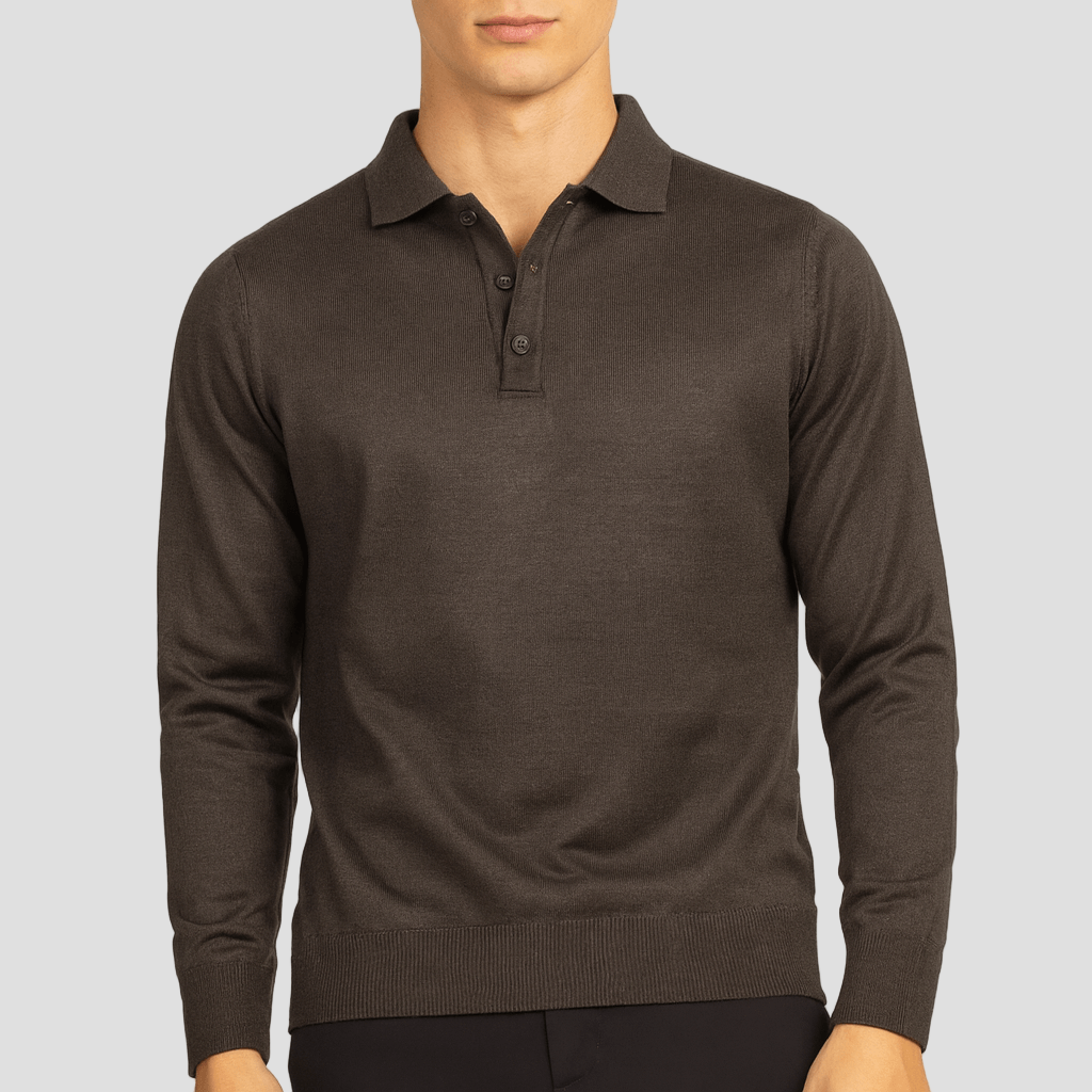 Tyler | Elegant Wool Polo Sweater