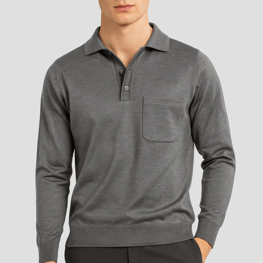 Tyler | Elegant Wool Polo Sweater