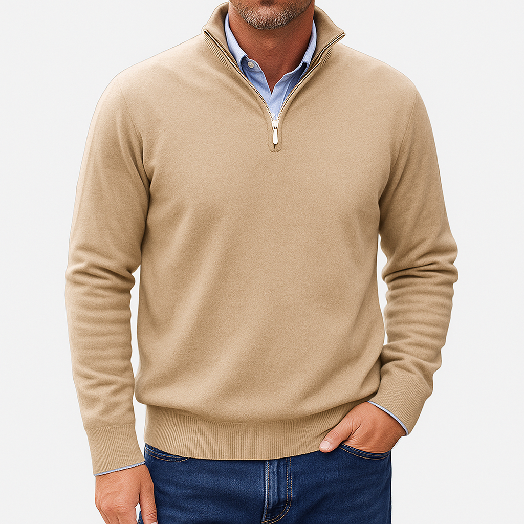 Emmett | Zip Collar Cozy Knit Sweater